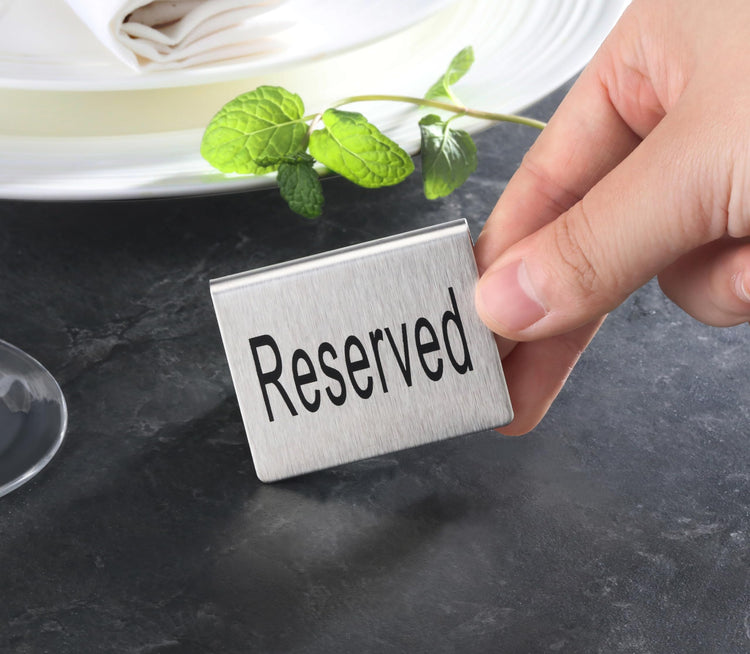 Stainless Steel Table Tent Sign (2 Count)