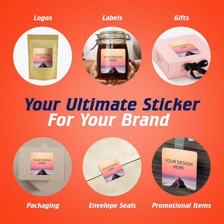 Custom Vinyl Stickers Your Image (100 Count)