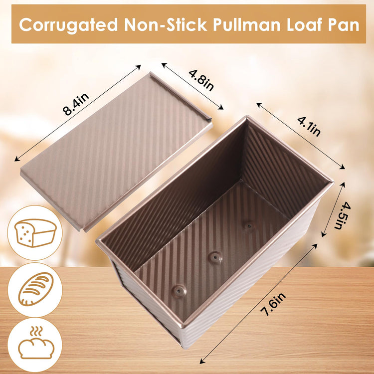 2pack Pullman Bread Pans with Lid (2 Count)
