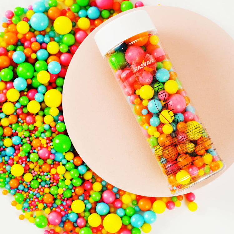 Rainbow Pearl Sugar sprinkles (4.58 Ounce)