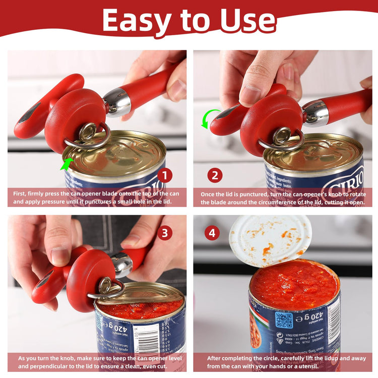 Can Opener Manual Tin Opener Stainless Steel Heavy Duty