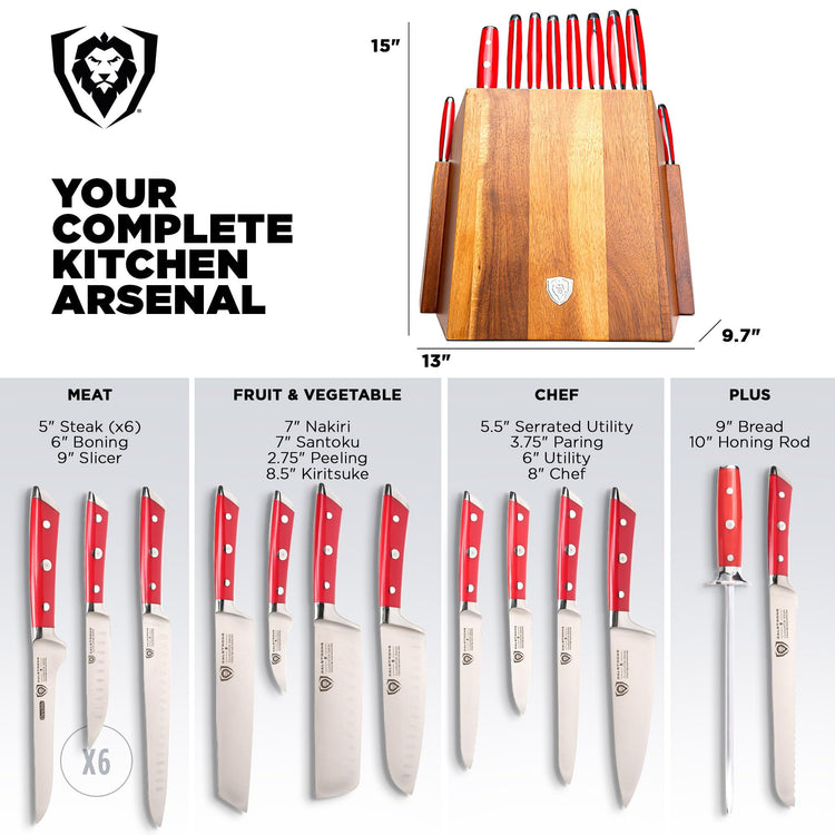 18 Pc Colossal Knife Block Set