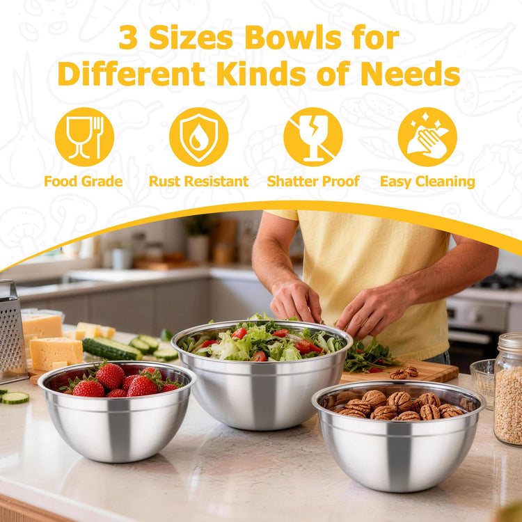 Mixing Bowls with Lids (3 Count)