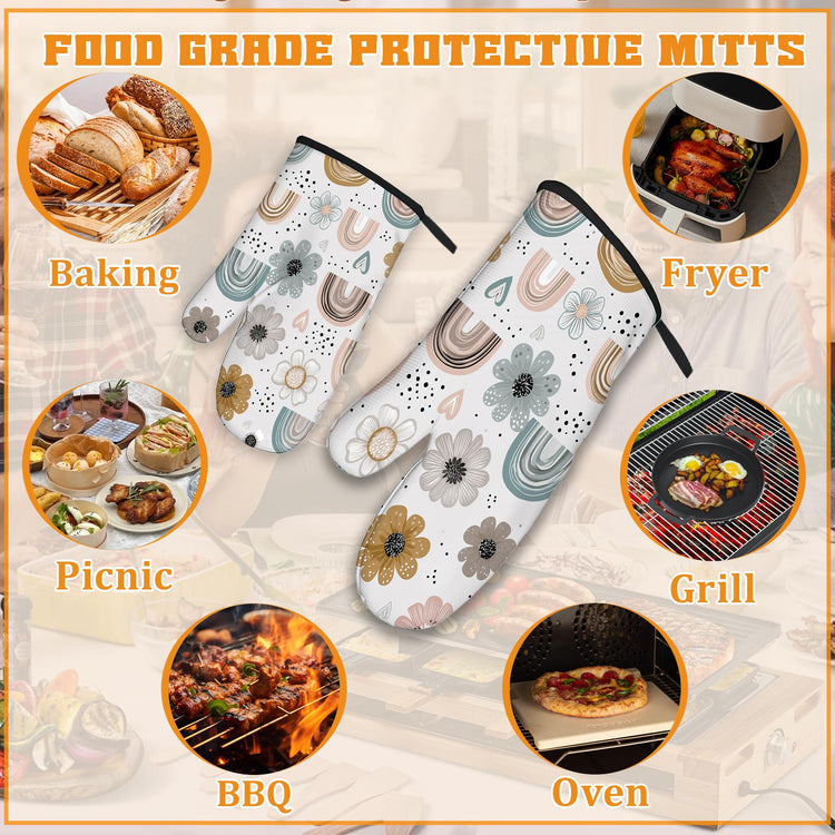 Cute Rainbows Oven Mitts and Pot Holders (4 Count)