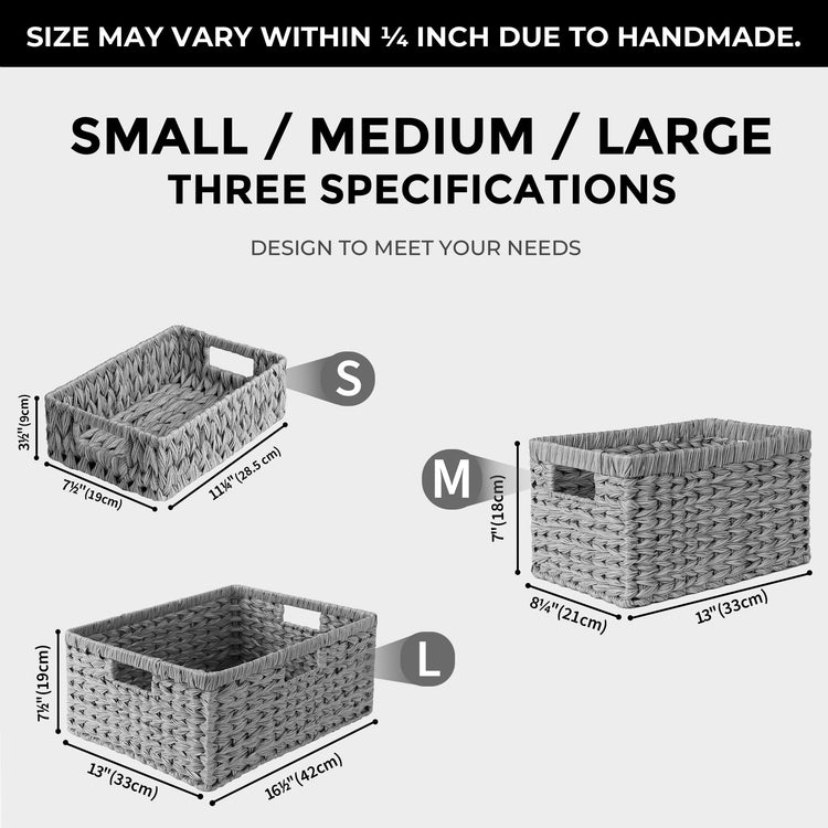 Wicker Baskets for Storage (2 Count)