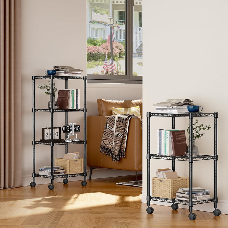 4 Shelf Adjustable Heavy Duty Steel Wire Rack (4 Count)