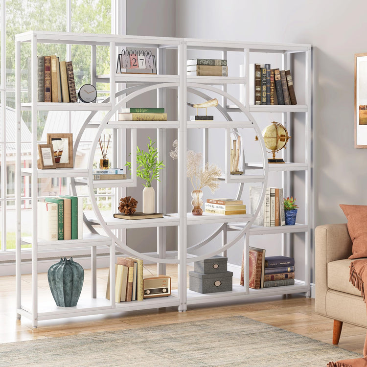 Bookshelf Industrial Etagere Bookcase (2 Count)