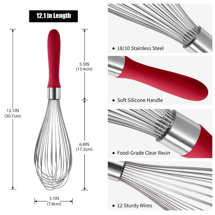 18 8 Stainless Steel Balloon Whisk for Cooking
