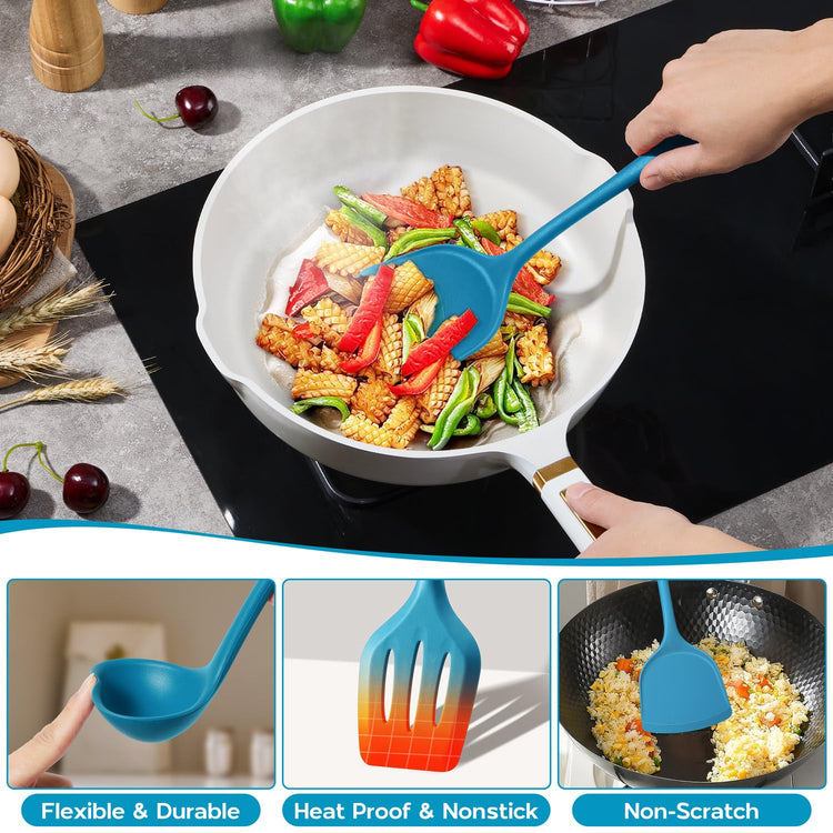 Navy Blue Kitchen Utensils Set (10 Count)