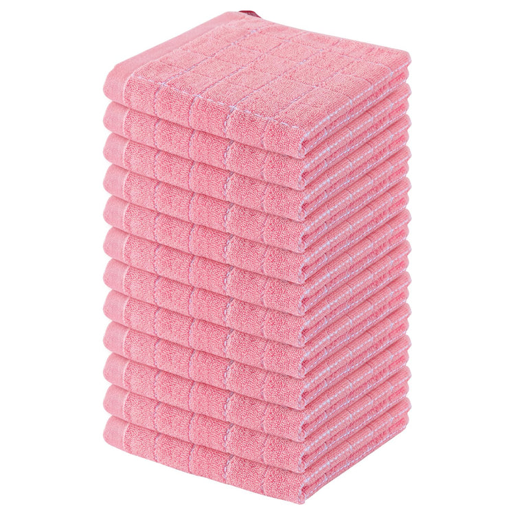 100% Cotton Terry Kitchen Dish Cloths (12 Count)