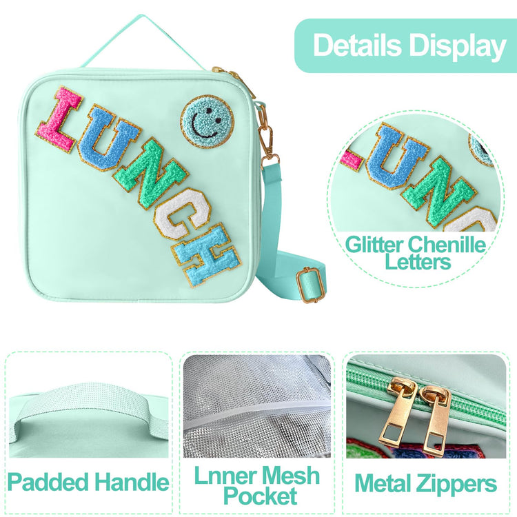Insulated Lunch Bag With Adjustable Shoulder Strap