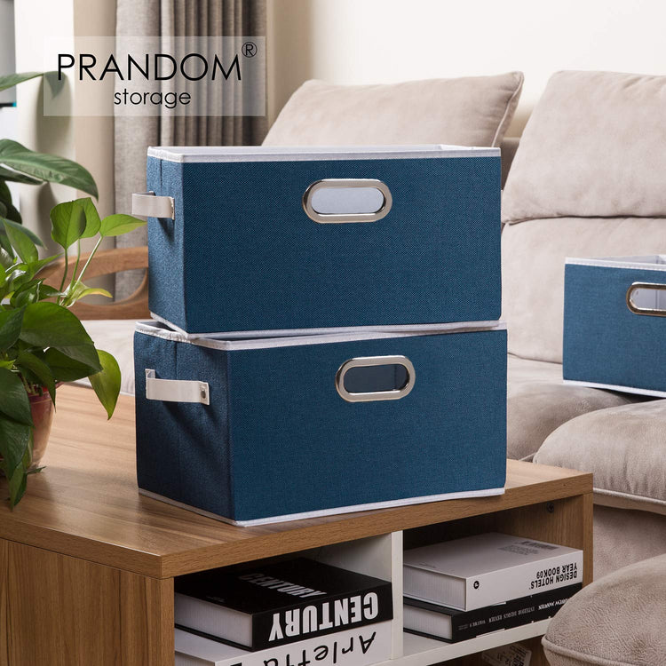 Large Collapsible Storage Baskets for Closet [5 (5 Count)