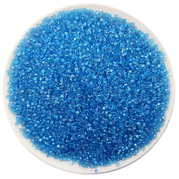 Blue Sanding Sugar for Baking Edible Sparkling Coarse Sugar Crystals Sprinkles for Baking Topping Cake Cookie Cupcake Topper Ice Cream Decoration Supplies 3.2 OZ (3.2 Ounce)