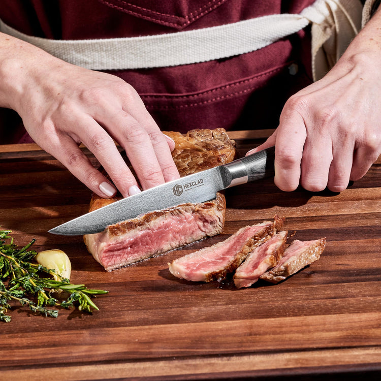 Espresso 4 Piece Damascus Steel Steak Knife Set (4 Count)