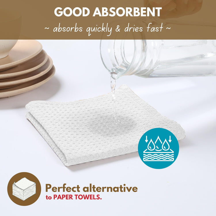 Cotton Kitchen Towel with Hanging Loop 16x26 inches (4 Count)