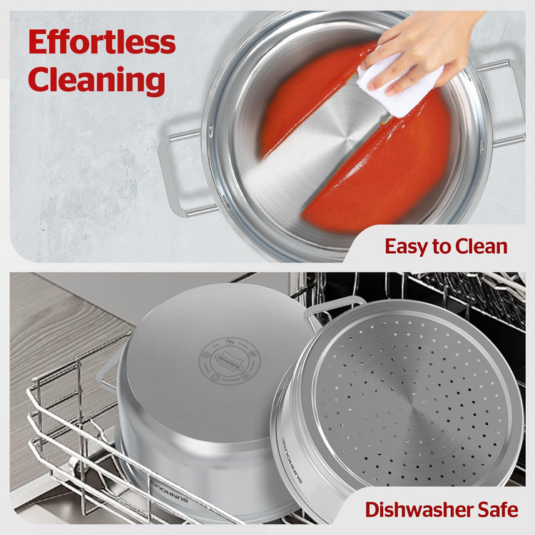 2 Tier Stainless Steel Steamer Pots