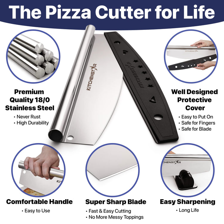 18 Inch Pizza Cutter Rocker Blade