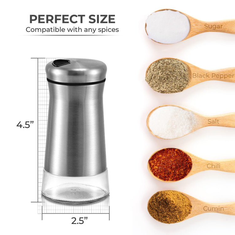 Pepper Shaker or Salt Shaker with Adjustable Pour Holes