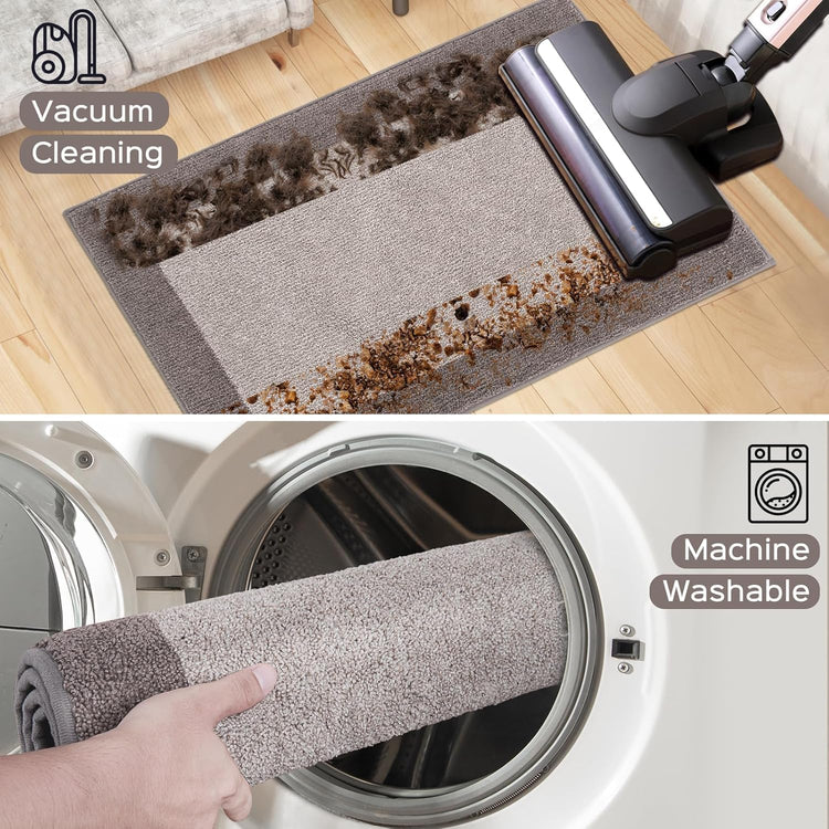 Machine Washable Kitchen Rug 32" x 72", Non Slip Indoor Door Rug, Absorbent Entrance Runner Rug for Bedroom, Hallway, Bathroom, Floor (Roll Packing)