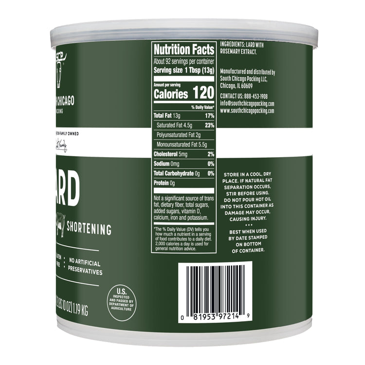 South Chicago Packing Traditonal LARD Shortening (42 Ounce)