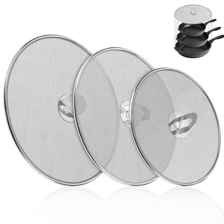 3 Pack Splatter Screens for Frying Pan