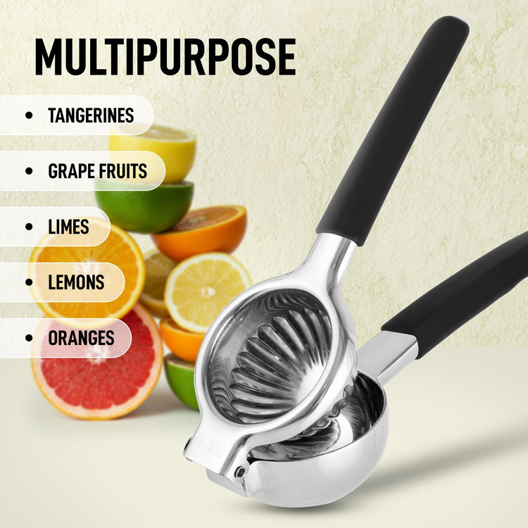 Zulay Lemon Squeezer Stainless Steel with Premium Heavy Duty Solid Metal Squeezer Bowl