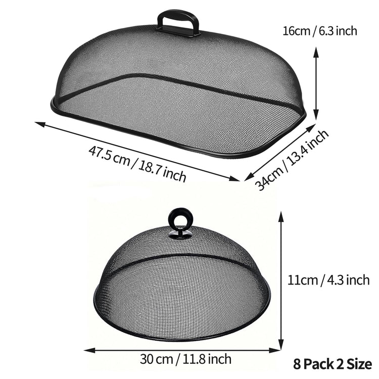 8 Pack Metal Mesh Screen Food Covers