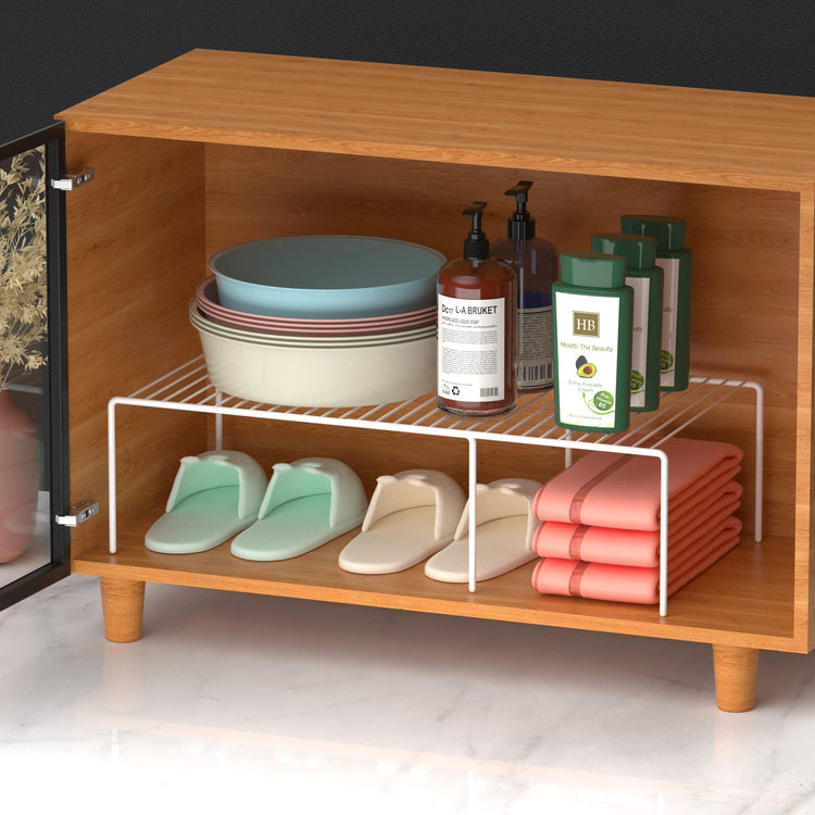 4 Piece Expandable Metal Rustproof Storage Shelf Rack (2 Count)