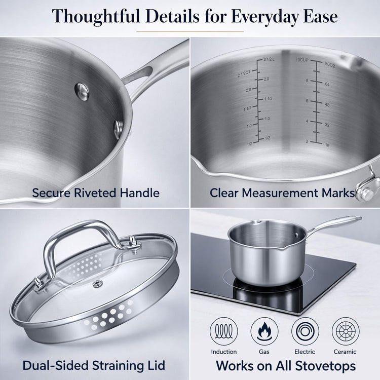 3.5 Quart Saucepan with Lid