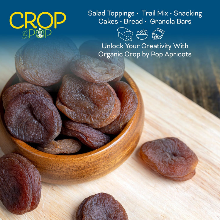 CROP BY POP Organic Sun Dried Apricots (16 Ounce)