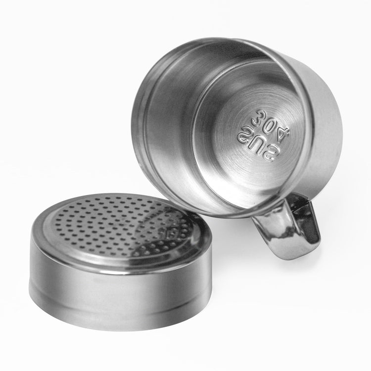 Stainless Steel Salt and Pepper Shakers Set (14 Ounce)