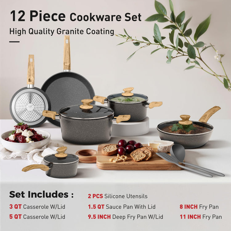 Pots and Pans Set Non Toxic