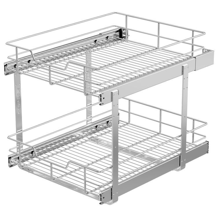 2 Tier Pull Out Cabinet Organizer 18" W X 22" D