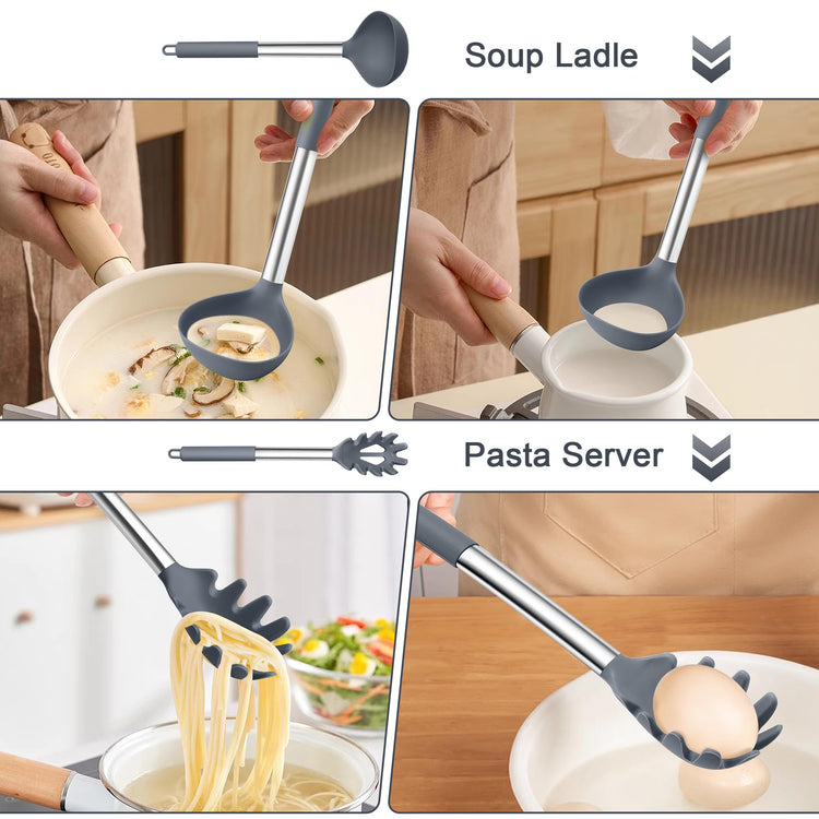 Silicone Pasta Fork and Ladle (2 Count)