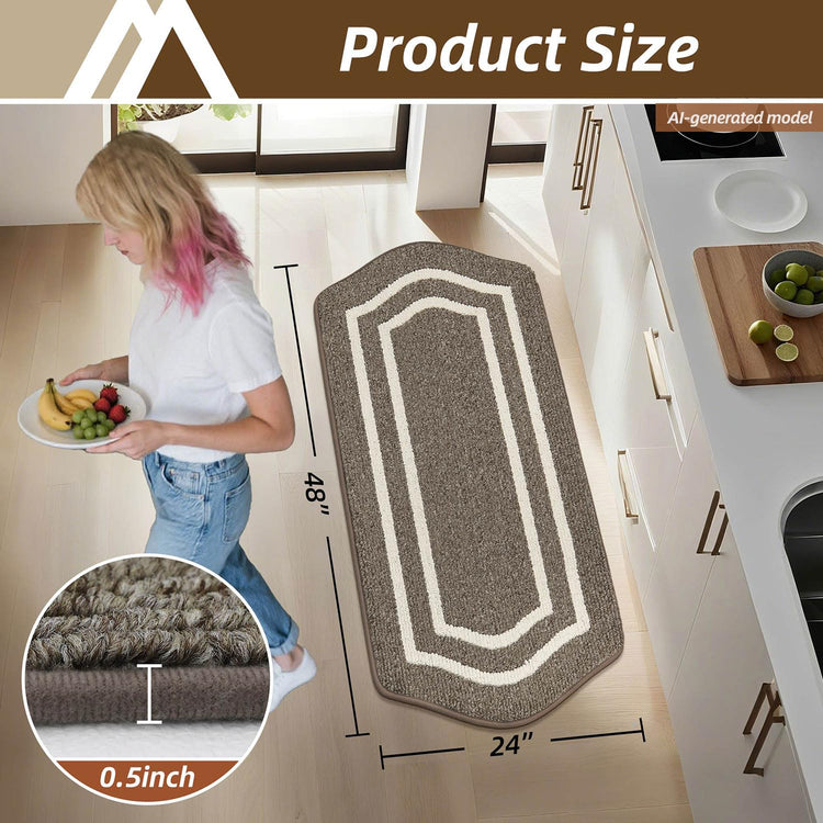 Long Kitchen Floor Mats and Rugs Non Slip Washable