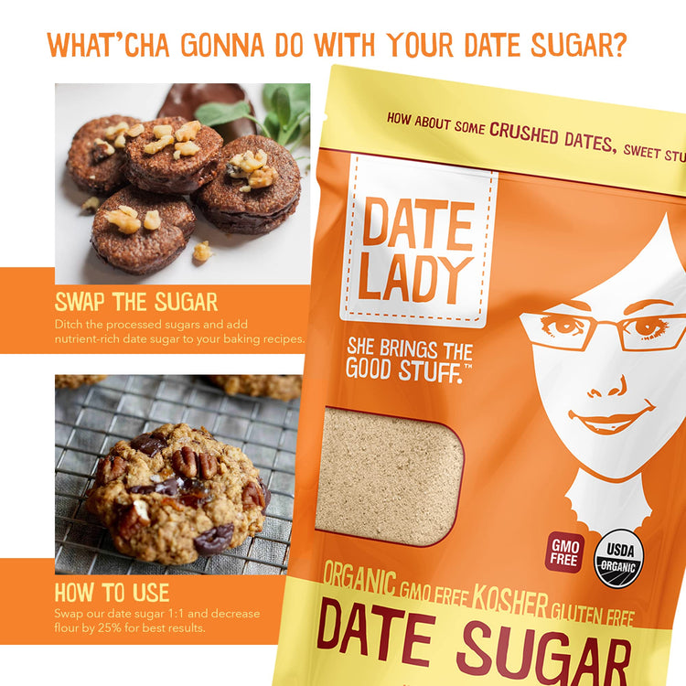 Date Sugar Organic Sugar Substitute for Baking (32 Ounce)
