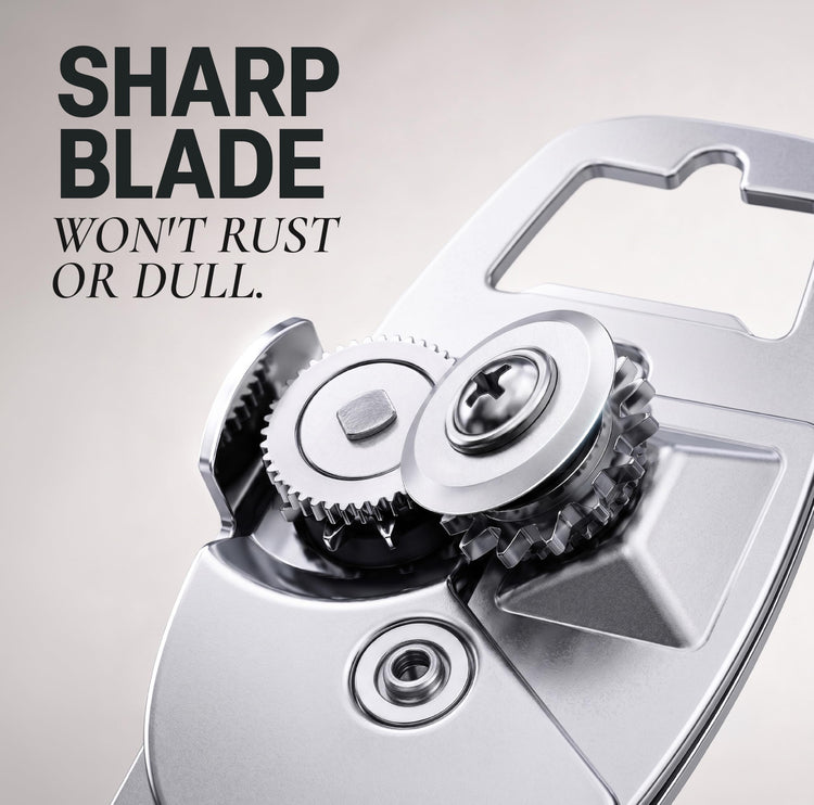 Heavy Duty Stainless Steel Can Opener Manual with Bottle Opener
