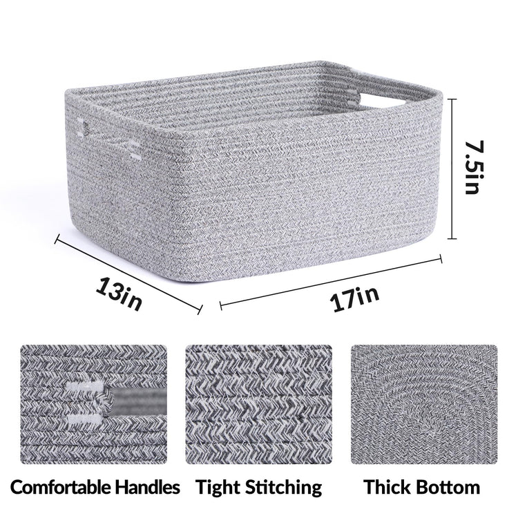 Large Storage Baskets for Organizing (4 Count)