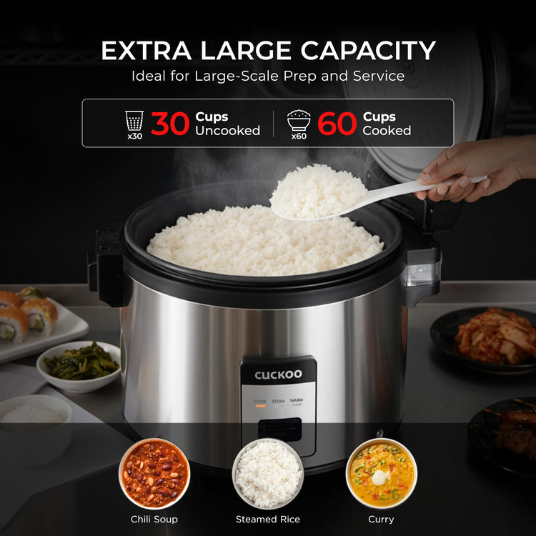 Commercial Rice Cooker and Warmer (30 Count)