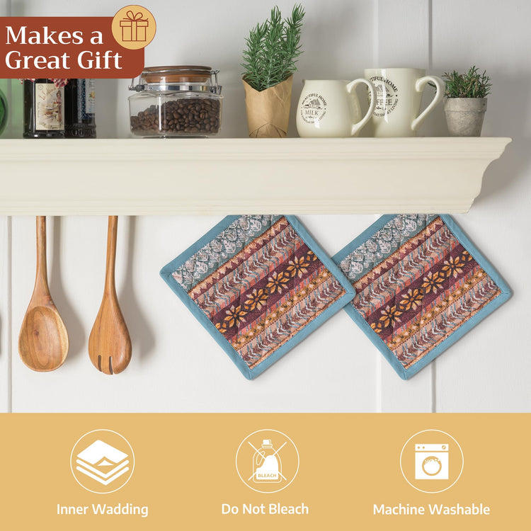 Pot Holders 100% Cotton Potholders (2 Count)
