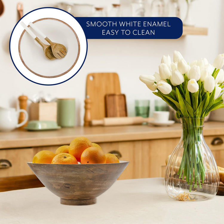 Wooden Salad Bowl Set