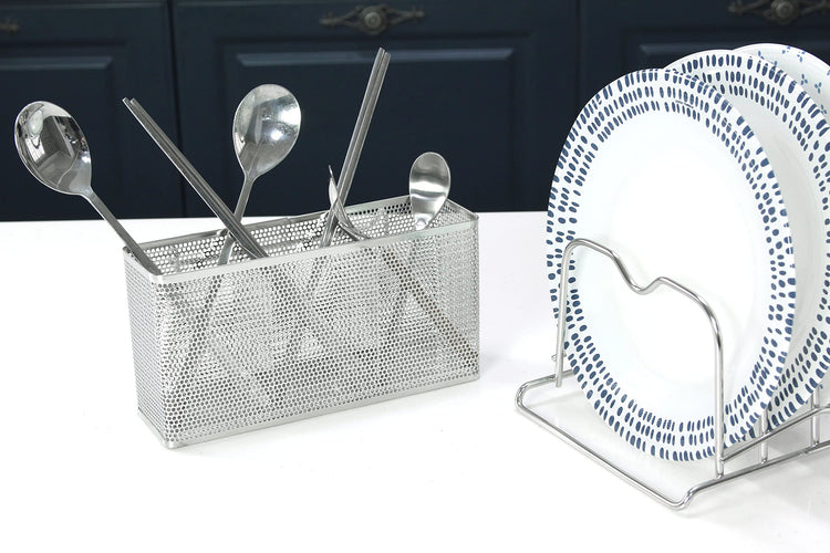 Kitchen Utensil Chopsticks Perforated Holder with Hooks