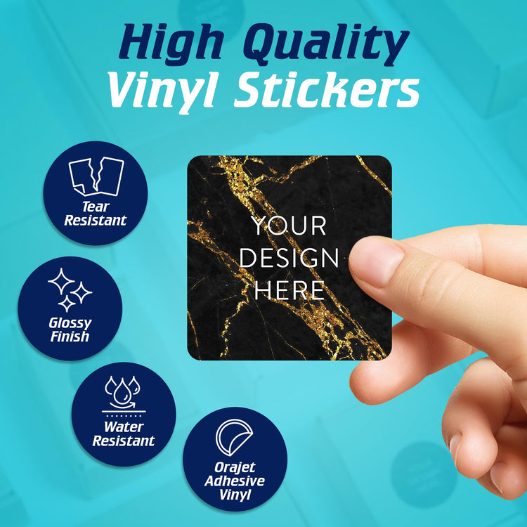 Custom Vinyl Stickers Your Image (100 Count)