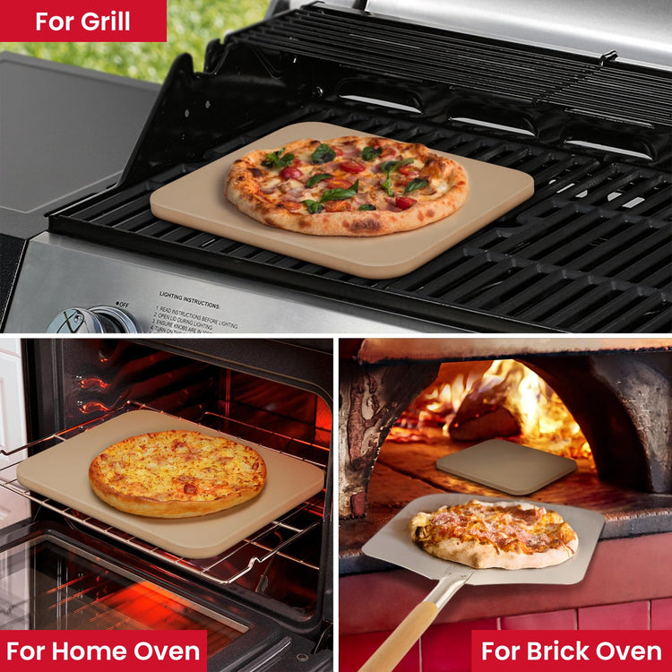 15 x 12 Inch Pizza Stone for Oven and Grill