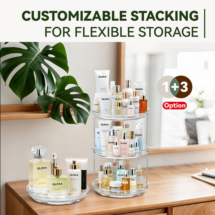2 Tier Lazy Susan Turntable Organizer for Cabinet