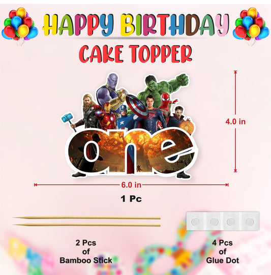 Suprhero One Cake Topper
