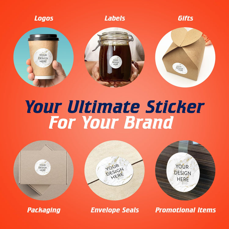 Custom Vinyl Stickers Your Image (100 Count)