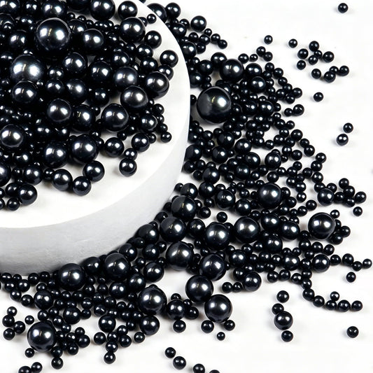 Edible Black Pearl Sprinkles for Cake Decorating (5.29 Ounce)