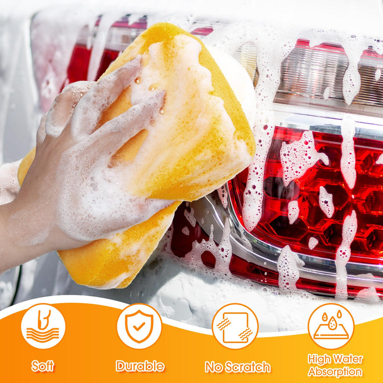 12 Pcs Large Sponges Bulk Car Cleaning Foam Commercial