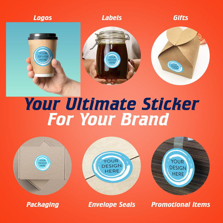 Custom Vinyl Stickers Your Image (100 Count)